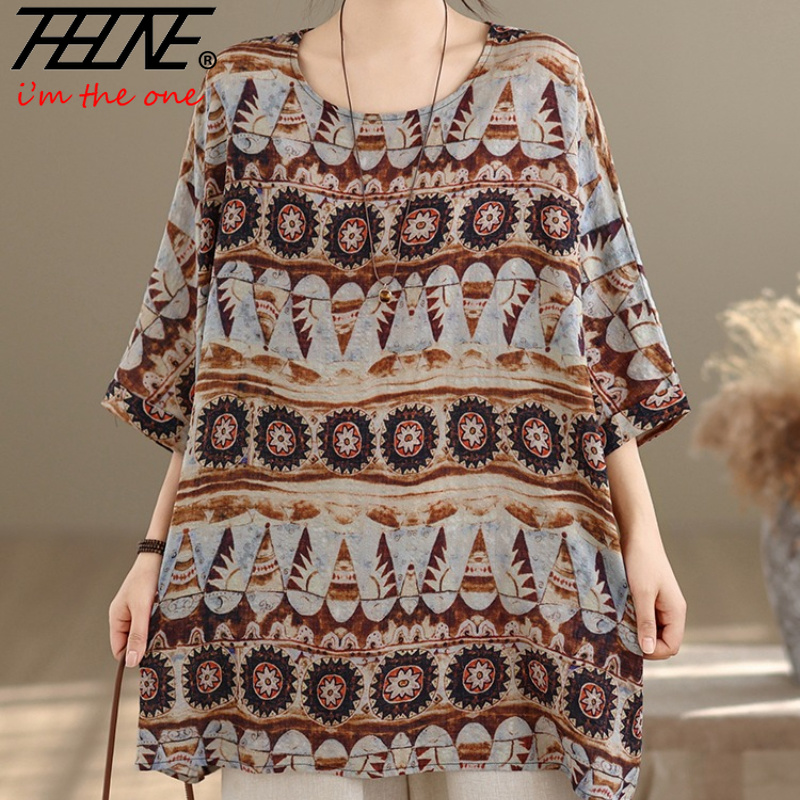 Vintage Fashion Jersey - THHONE Plus Size Fashion Summer Woman