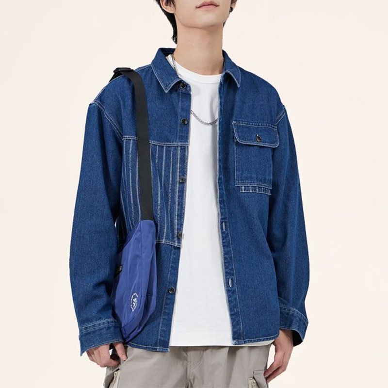 Vintage Fashion Now - Men Korean Chic Turn-down Collar Pocket