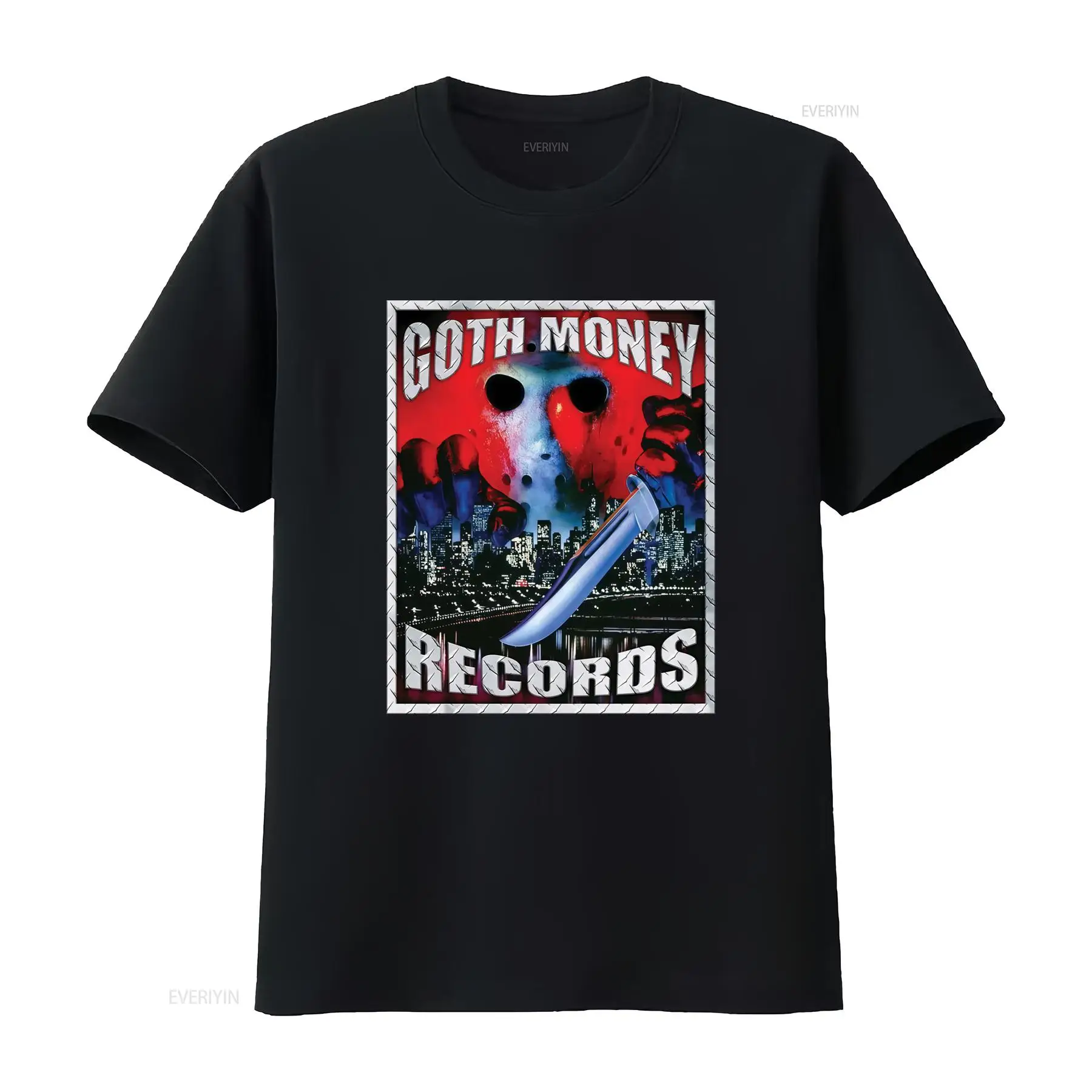 Vintage Fashion Jersey - Goth Money Records Jason Logo T