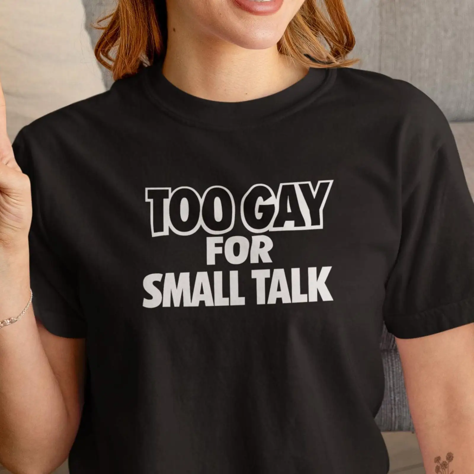 Too Gay For Small Talk T Shirt - đánh giá và giá Vintage Queer Fashion