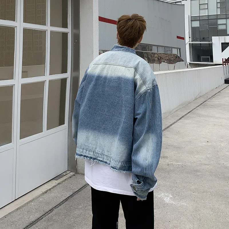 American Retro Hip Pop Raw Edg - đánh giá và giá Patchwork Jean Jacket