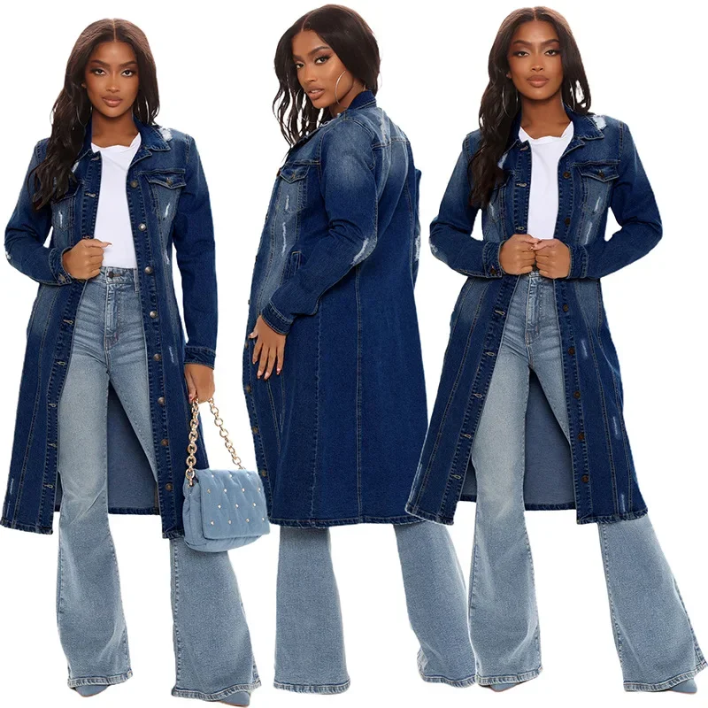 Cotton Denim Coat Women Spring - đánh giá và giá Patchwork Jean Jacket