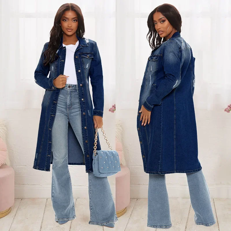 Cotton Denim Coat Women Spring - đánh giá và giá Patchwork Jean Jacket