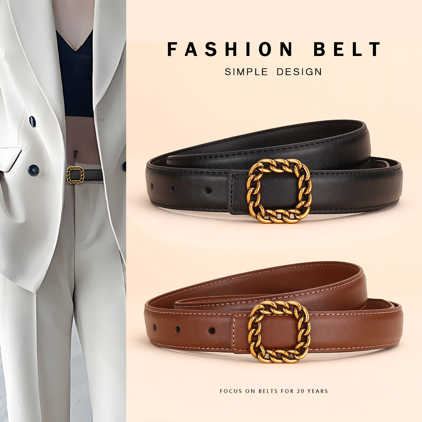 Ladies' Vintage Square Buckle  - đánh giá và giá Vintage Fashion Looks