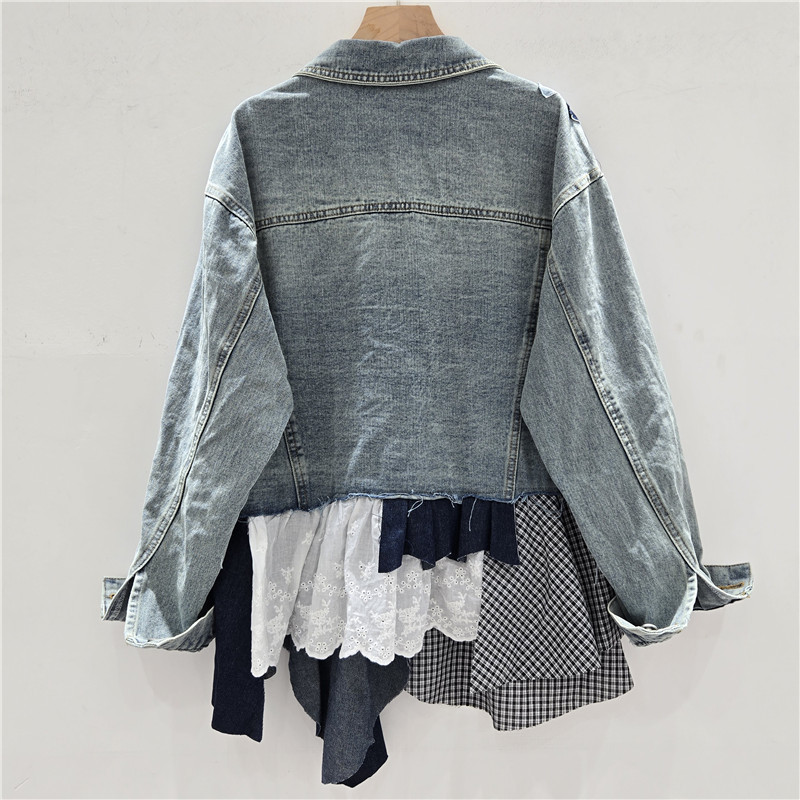 SuperAen Autumn 2025 New Women - đánh giá và giá Patchwork Jean Jacket
