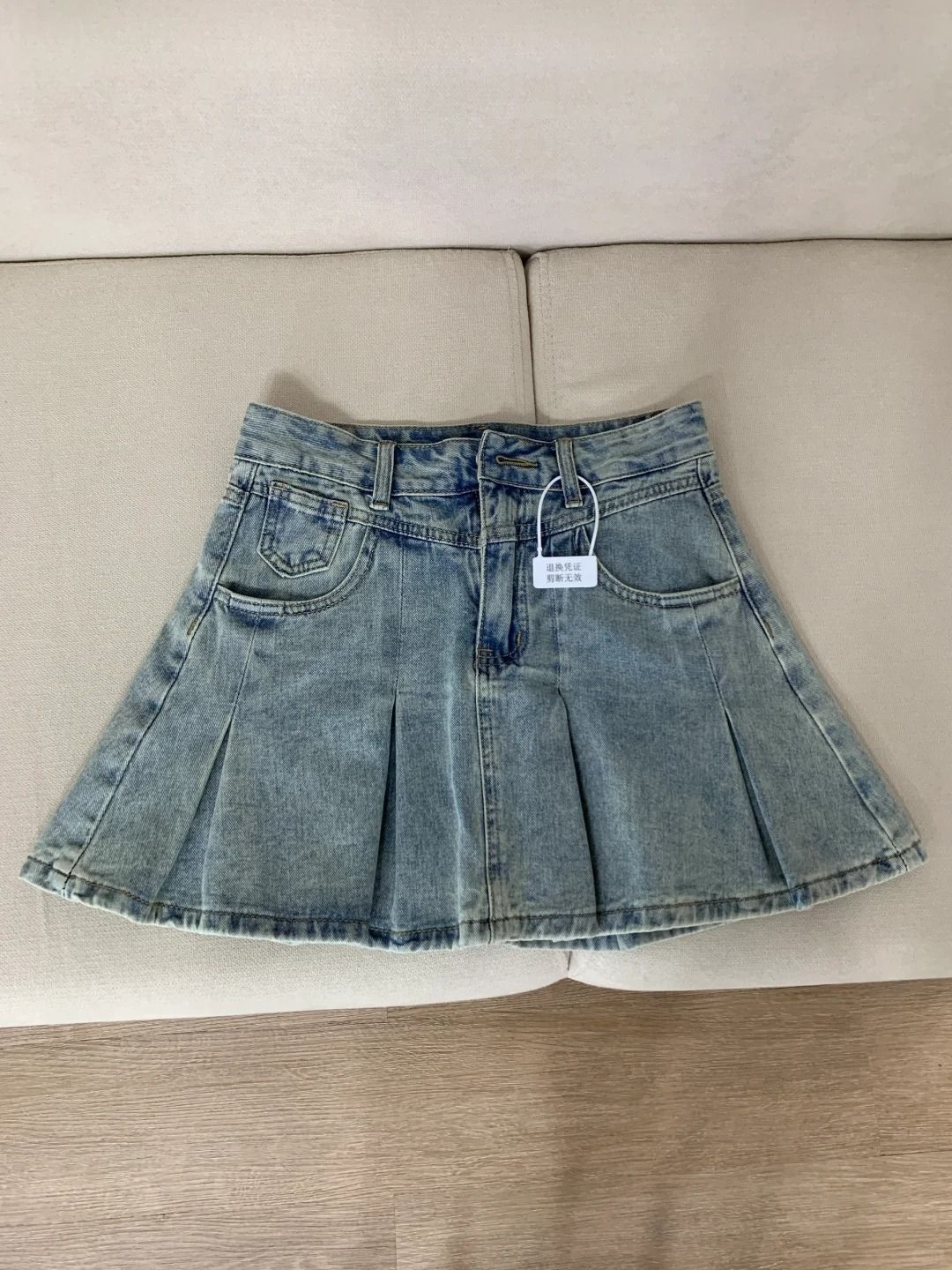 Women High Waist Denim Pleated - đánh giá và giá Vintage Fashion Jeans