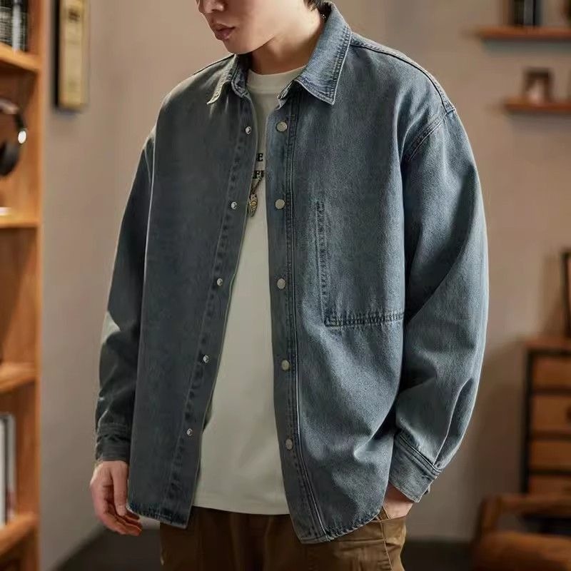 Autumn Button Men's Denim Jack - đánh giá và giá Patchwork Jean Jacket