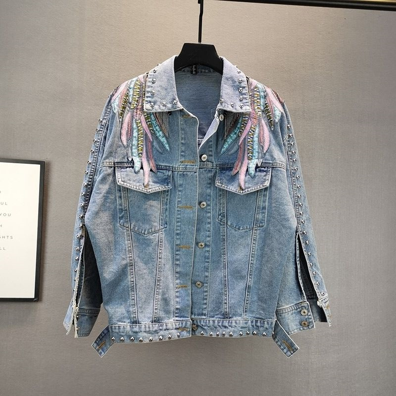 2022 Mới AutumnFashion Đinh Tá - đánh giá và giá Patchwork Jean Jacket