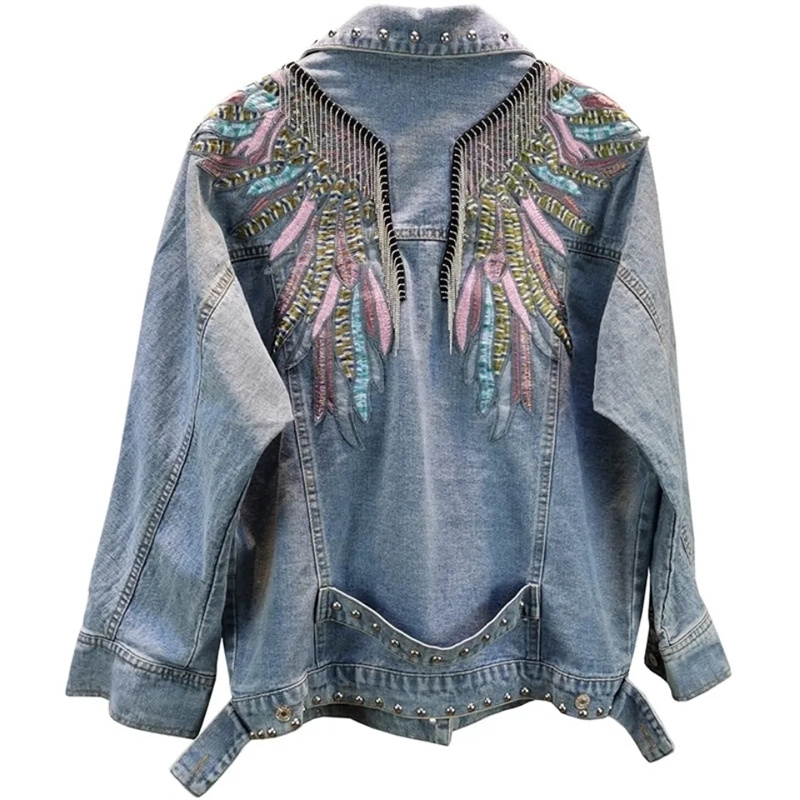 2022 Mới AutumnFashion Đinh Tá - đánh giá và giá Patchwork Jean Jacket