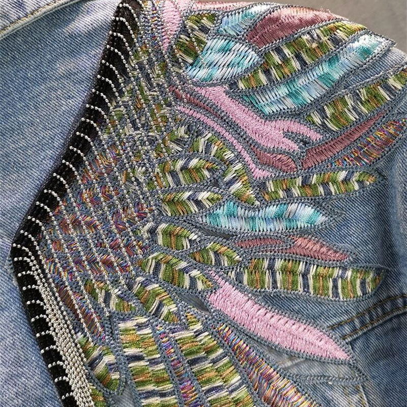 2022 Mới AutumnFashion Đinh Tá - đánh giá và giá Patchwork Jean Jacket
