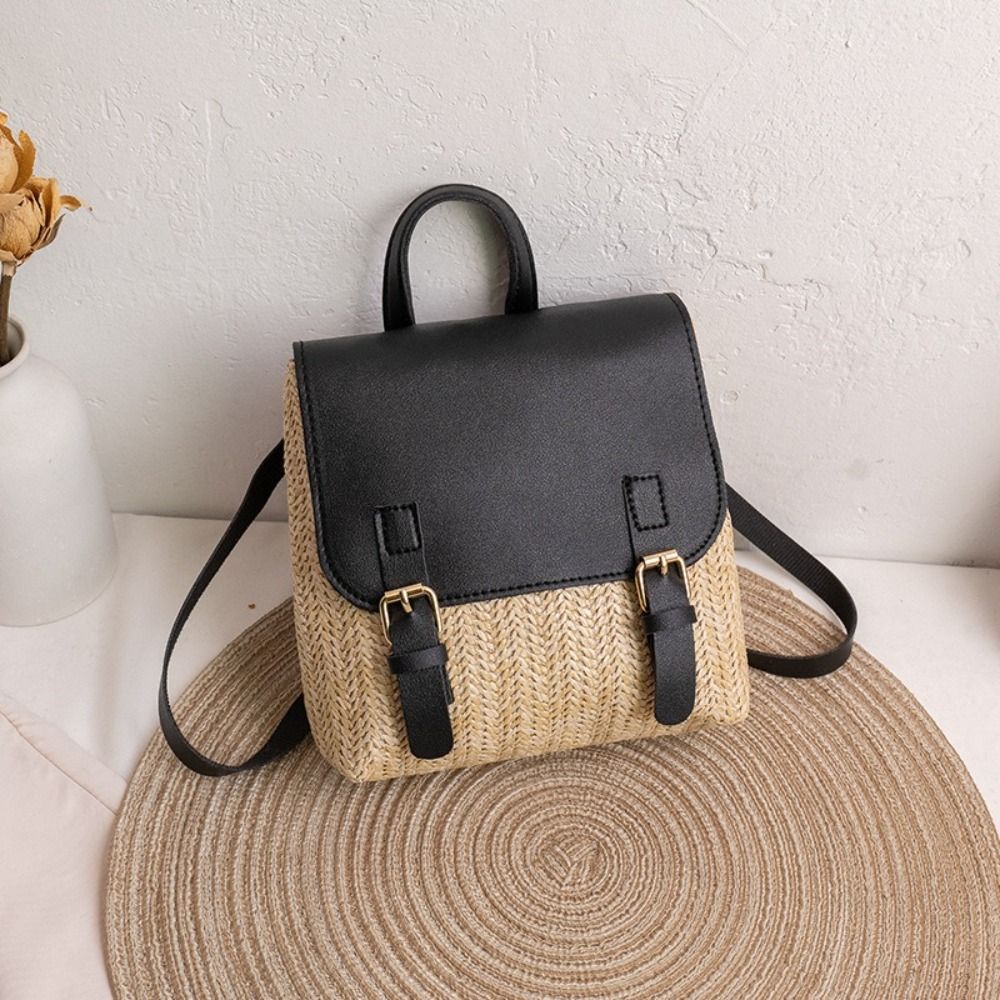 Versatile Bag PU Leather Straw - đánh giá và giá Vintage Fashion Looks