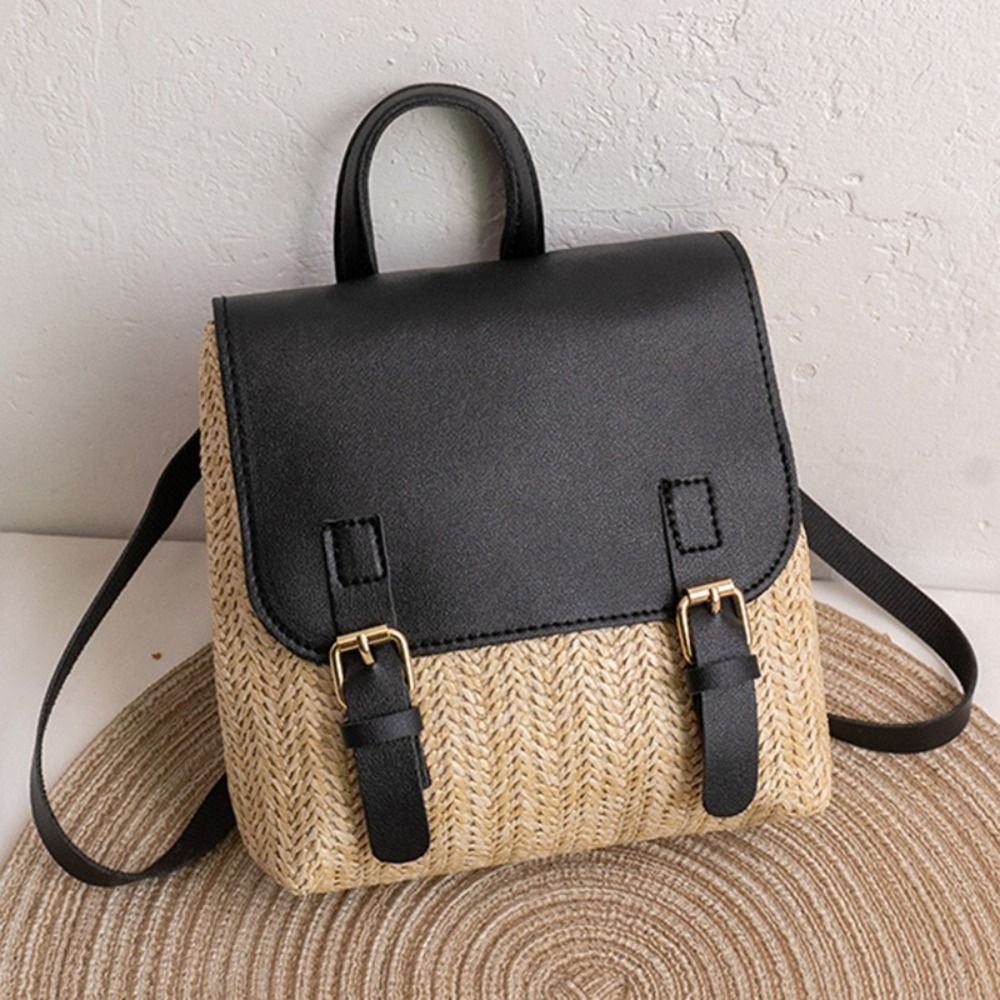 Versatile Bag PU Leather Straw - đánh giá và giá Vintage Fashion Looks