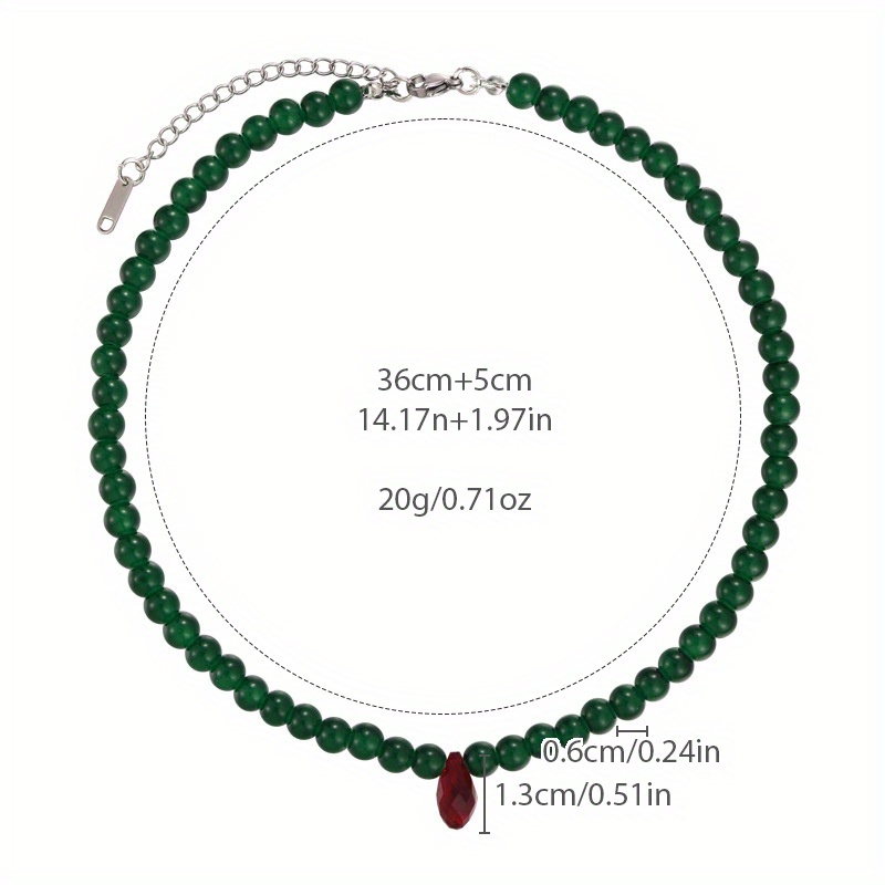 Vintage Green Beaded Necklace  - đánh giá và giá Vintage Fashion Looks