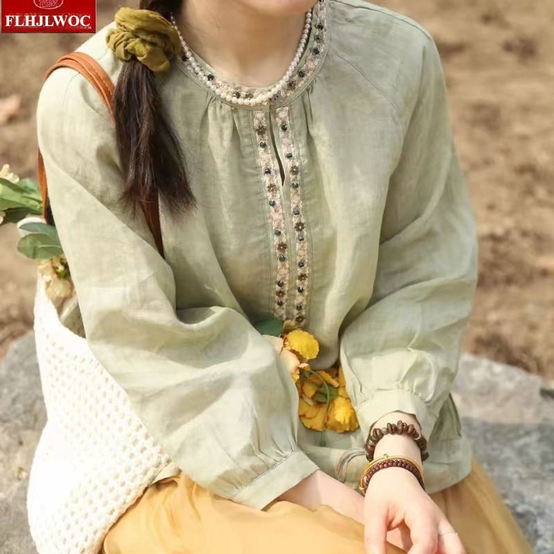 Beaded Tops Blouses New Fashio - đánh giá và giá Vintage Fashion In Japan