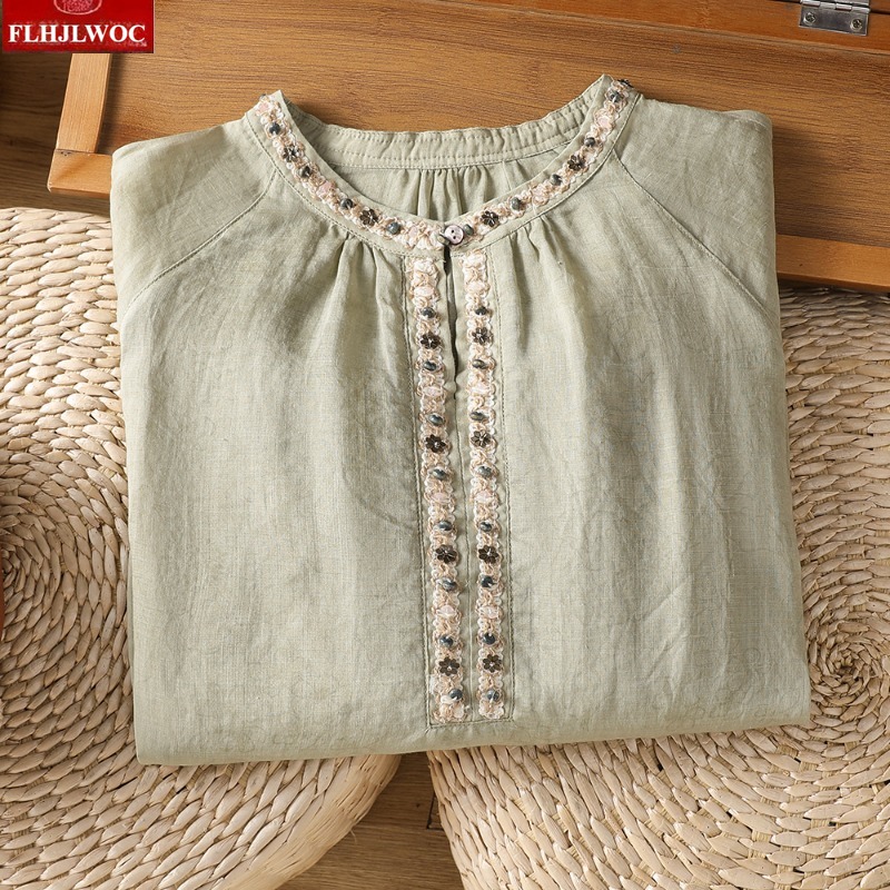 Beaded Tops Blouses New Fashio - đánh giá và giá Vintage Fashion In Japan