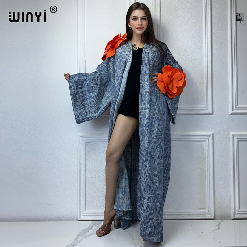 WINYI Kimono Catwalk model was - đánh giá và giá Patchwork Jean Jacket