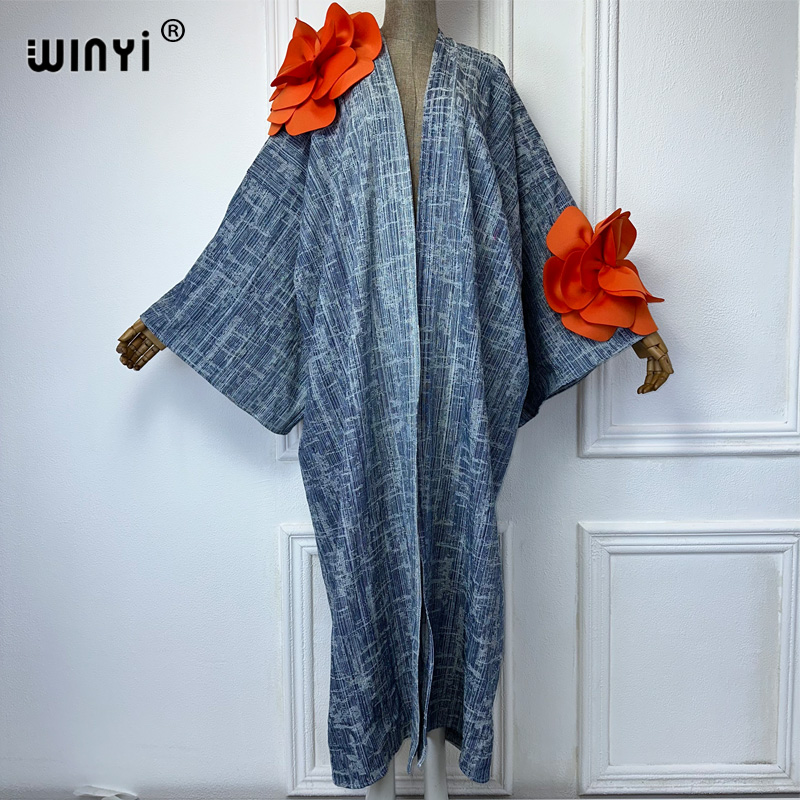 WINYI Kimono Catwalk model was - đánh giá và giá Patchwork Jean Jacket