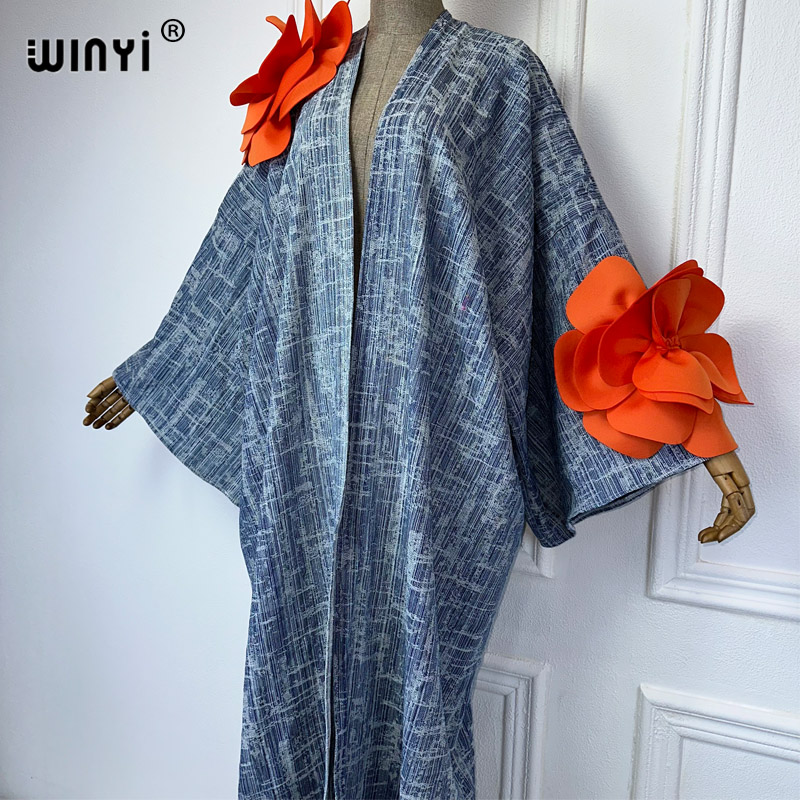 WINYI Kimono Catwalk model was - đánh giá và giá Patchwork Jean Jacket