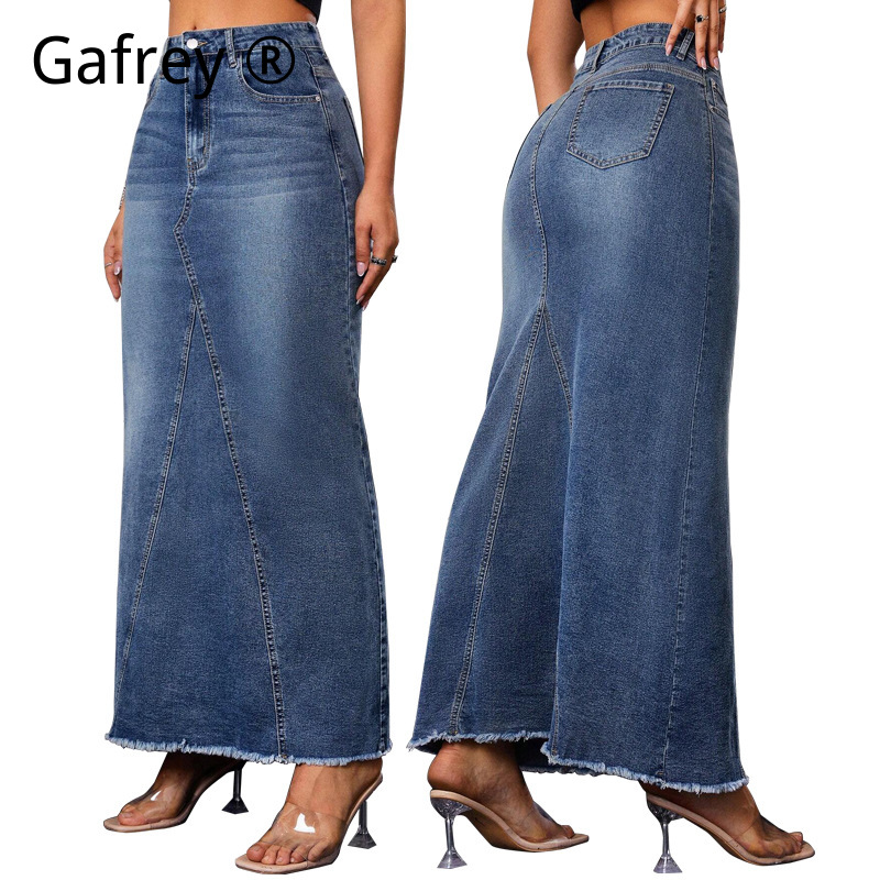 Women Denim Midi Skirt High Wa - đánh giá và giá Vintage Fashion Jeans