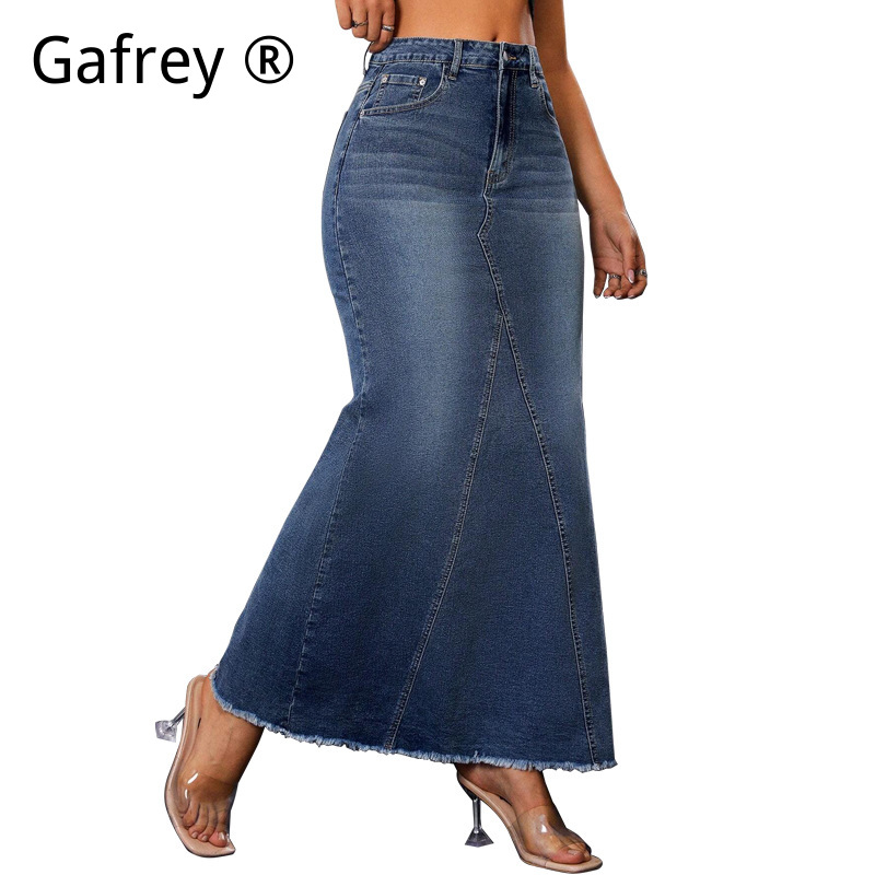 Women Denim Midi Skirt High Wa - đánh giá và giá Vintage Fashion Jeans