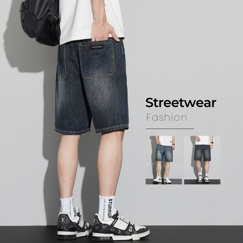 Men's Vintage Denim Shorts Sum - đánh giá và giá Vintage Fashion Jeans
