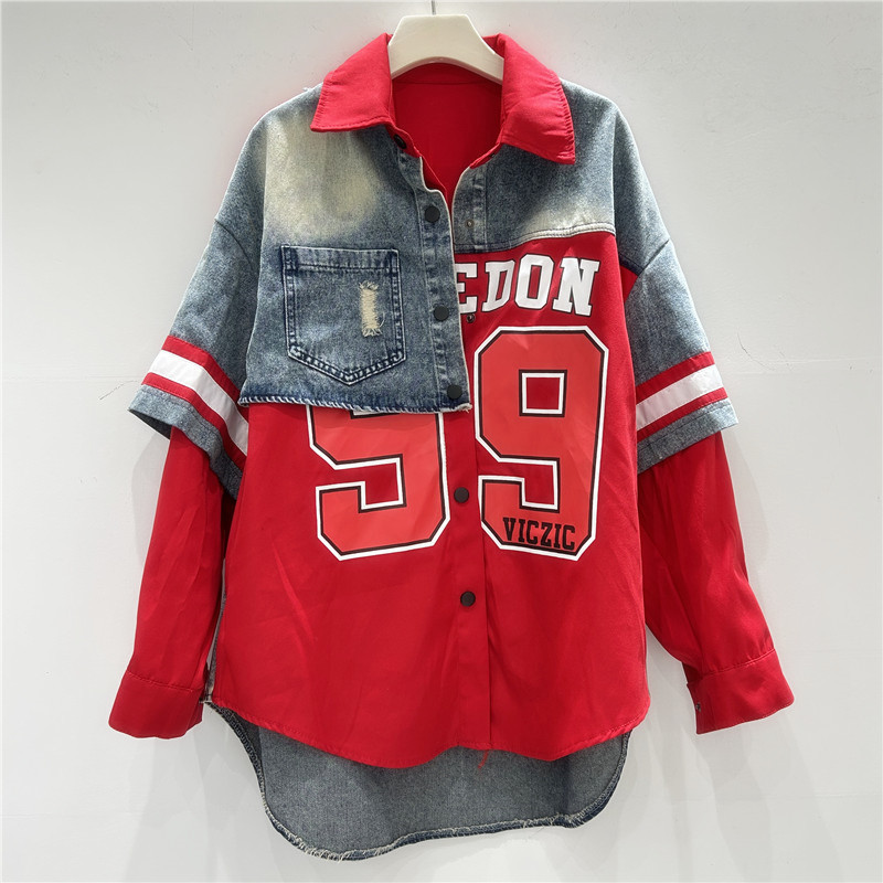 Retro Woman Denim Patchwork Sh - đánh giá và giá Patchwork Jean Jacket
