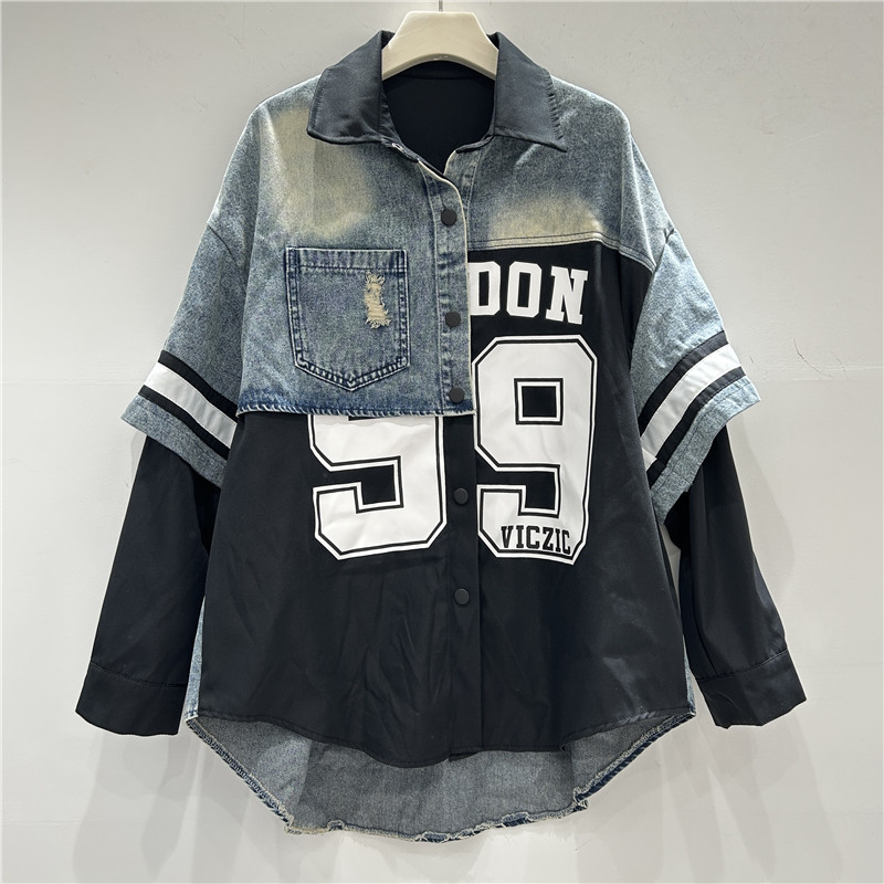 Retro Woman Denim Patchwork Sh - đánh giá và giá Patchwork Jean Jacket