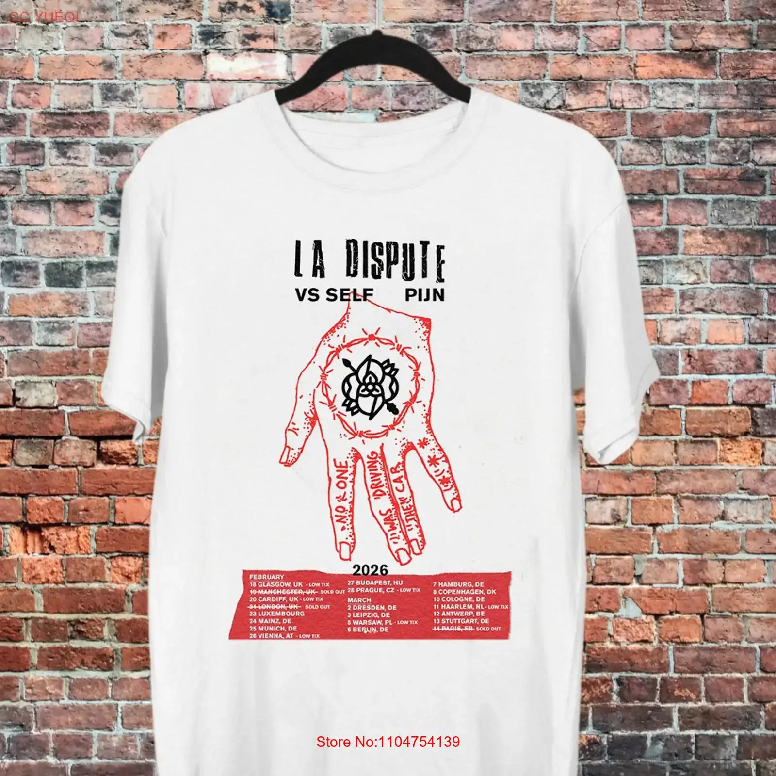 La Dispute Band Rock Tour VS S - đánh giá và giá Vintage Fashion La