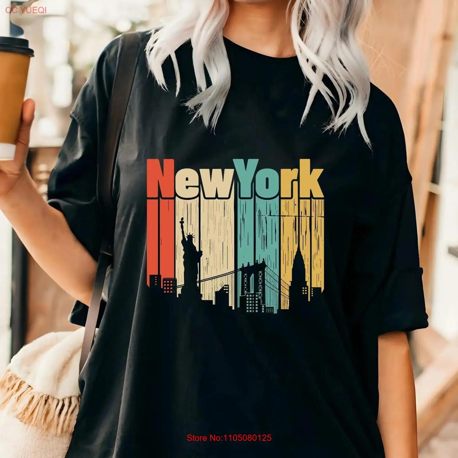 New York retro T shirt USA Tra - đánh giá và giá Vintage Fashion New York