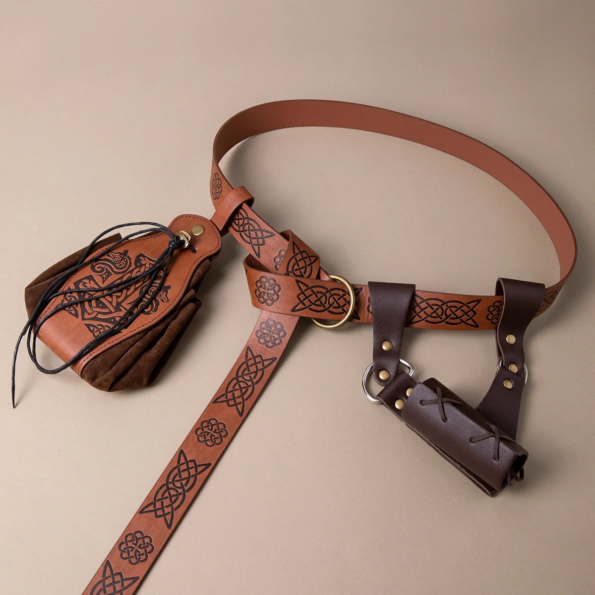 Medieval Leather Belt Set Pu L - đánh giá và giá Vintage Fashion Faire