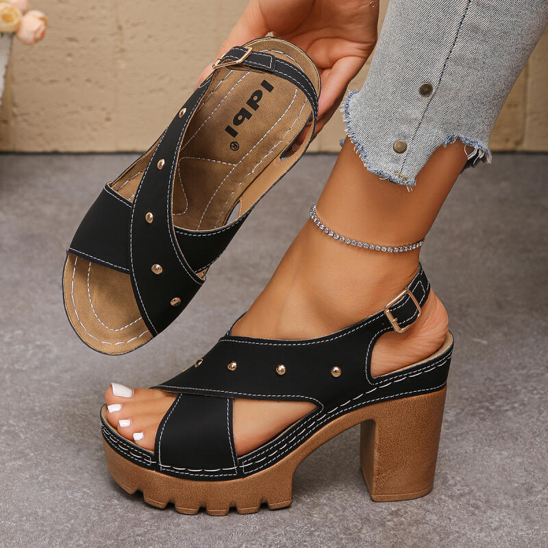 Vintage Super High Heel Cross  - đánh giá và giá Vintage Fashion Dresses